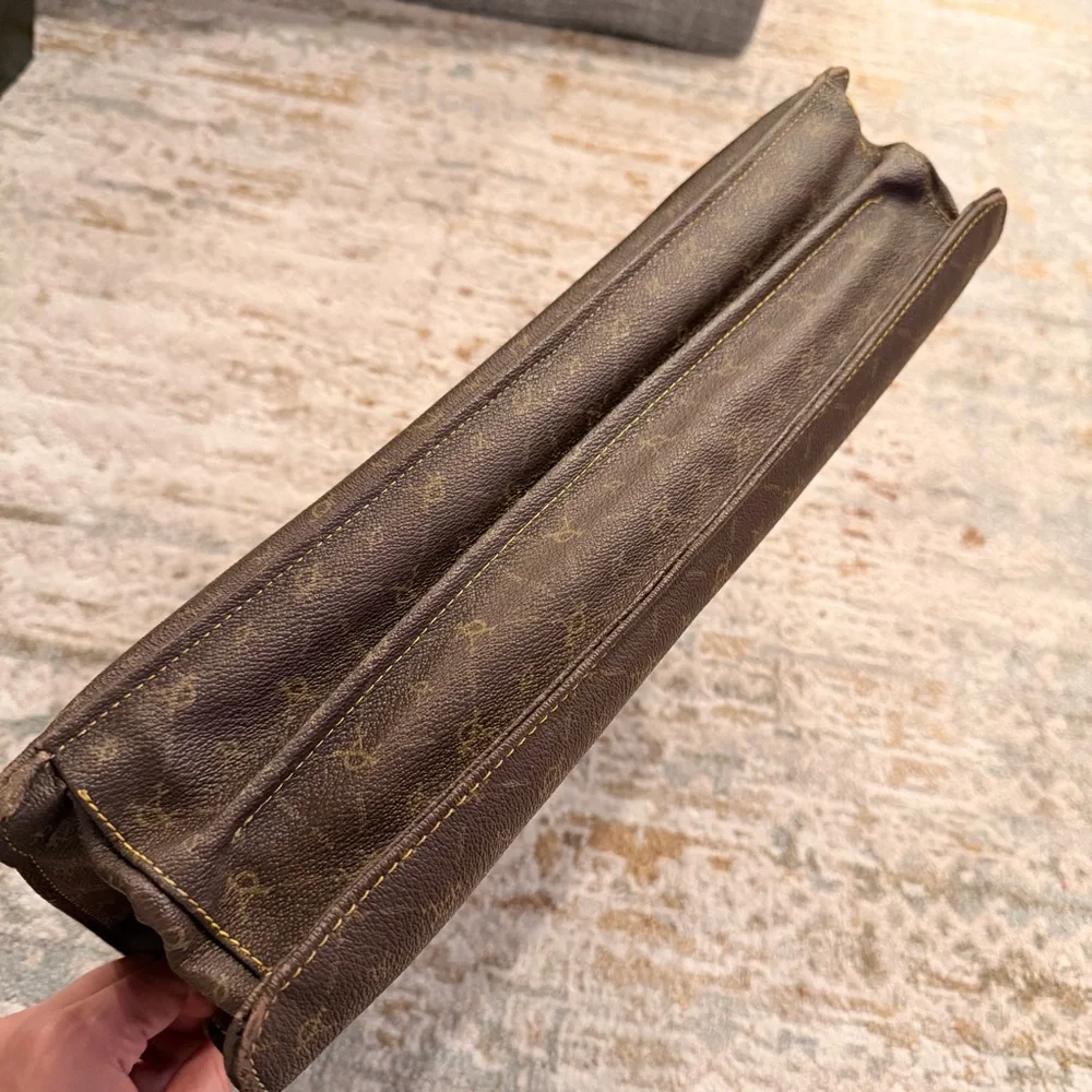 Vintage | Yves Carreau Brown Patterned Briefcase